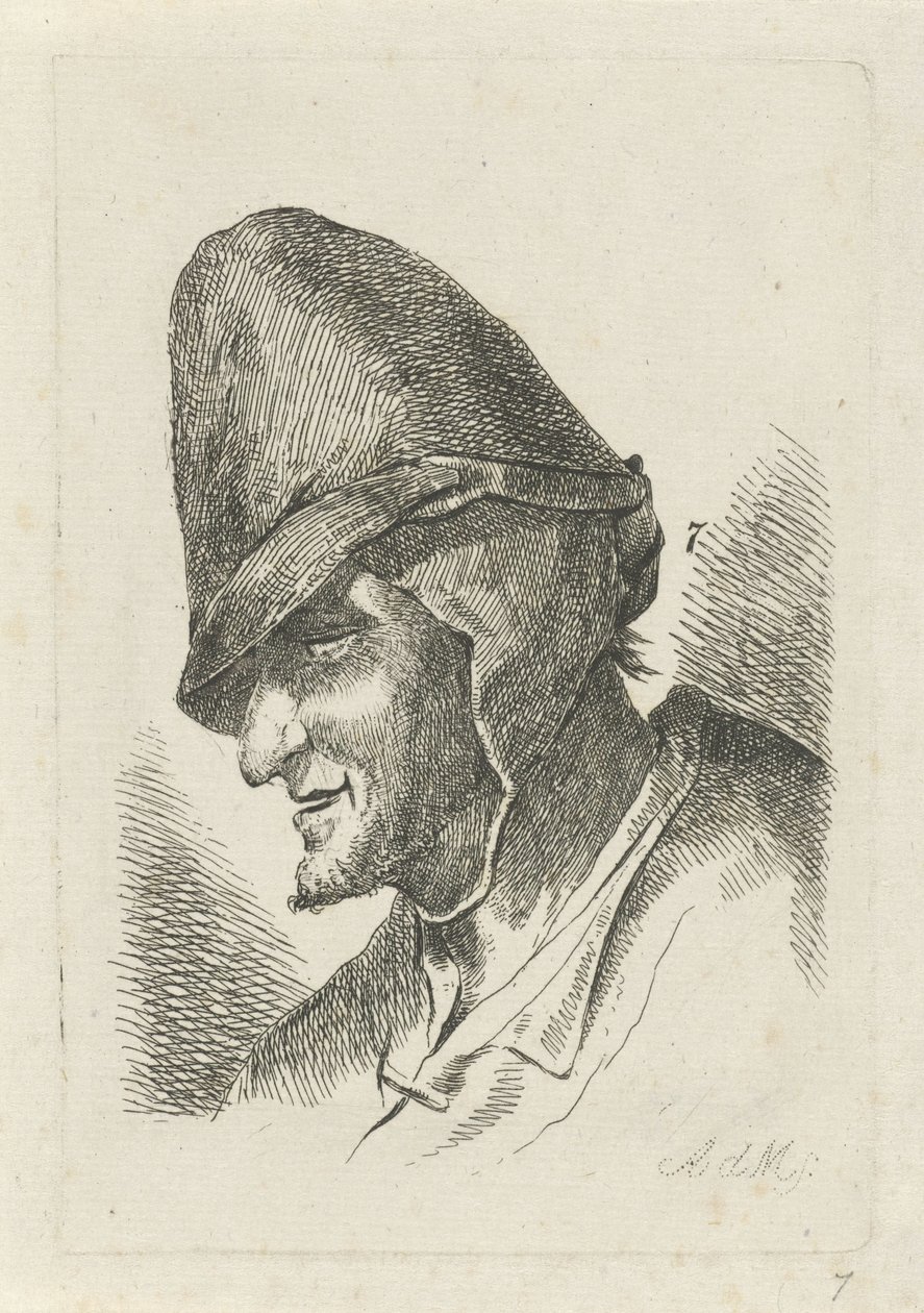 Mies, jolla on korkea hattu tekijältä Anthonie Willem Hendrik Nolthenius de Man