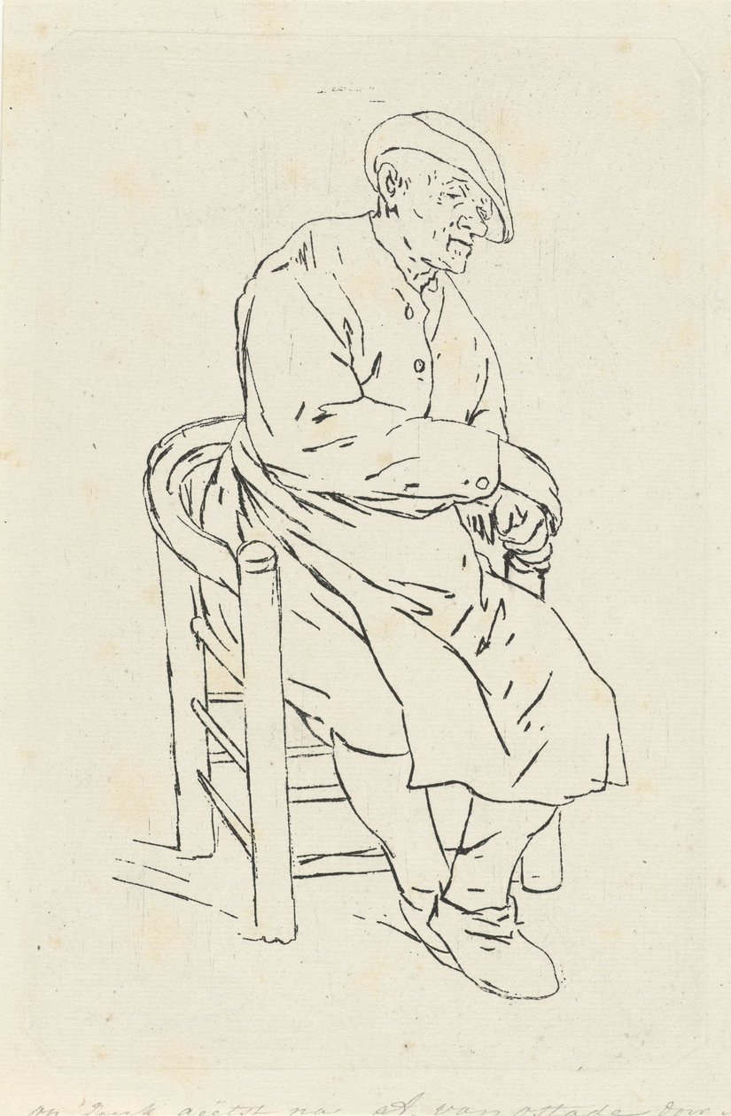 Istuva mies nojatuolissa tekijältä Anthonie Willem Hendrik Nolthenius de Man