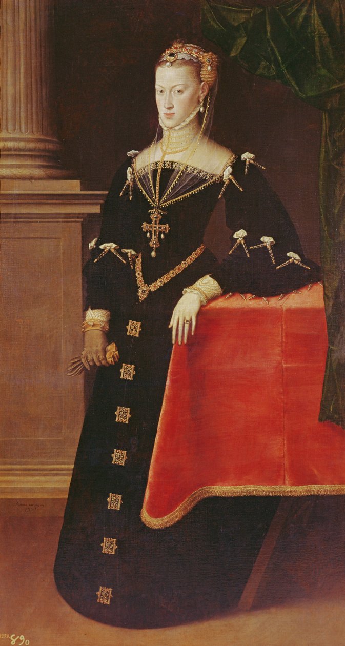 Itävallan arkkiherttuatar Maria, 1551 (katso myös 498705) tekijältä Anthonis van Dashorst Mor