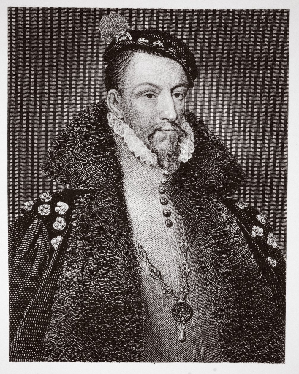 Thomas Radclyffe, Sussexin jaarli, kaiverrus H. Robinson tekijältä Anthonis van Dashorst Mor