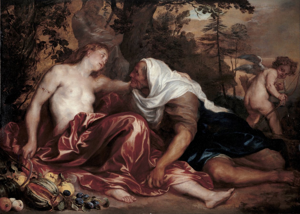 Vertumnus ja Pomona, noin 1625 tekijältä Anthony van Dyck