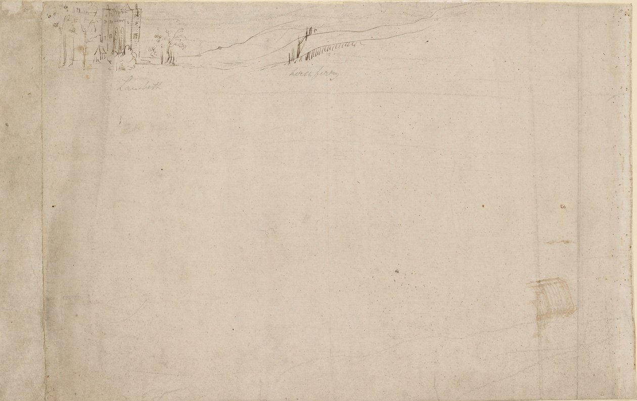Lontoon panoraama Southwarkista nähtynä: Lambeth, 1554 tekijältä Anthonis van den Wyngaerde