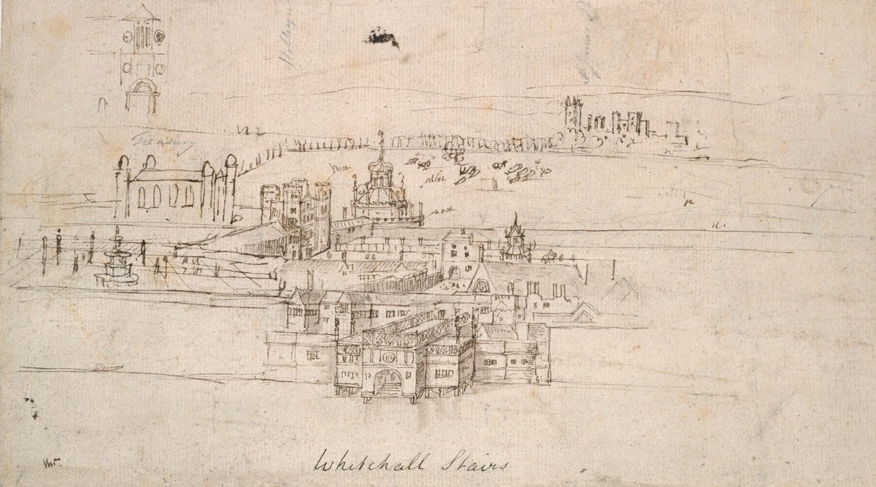 Lontoon Tower, 1550-1560 tekijältä Anthonis van den Wyngaerde