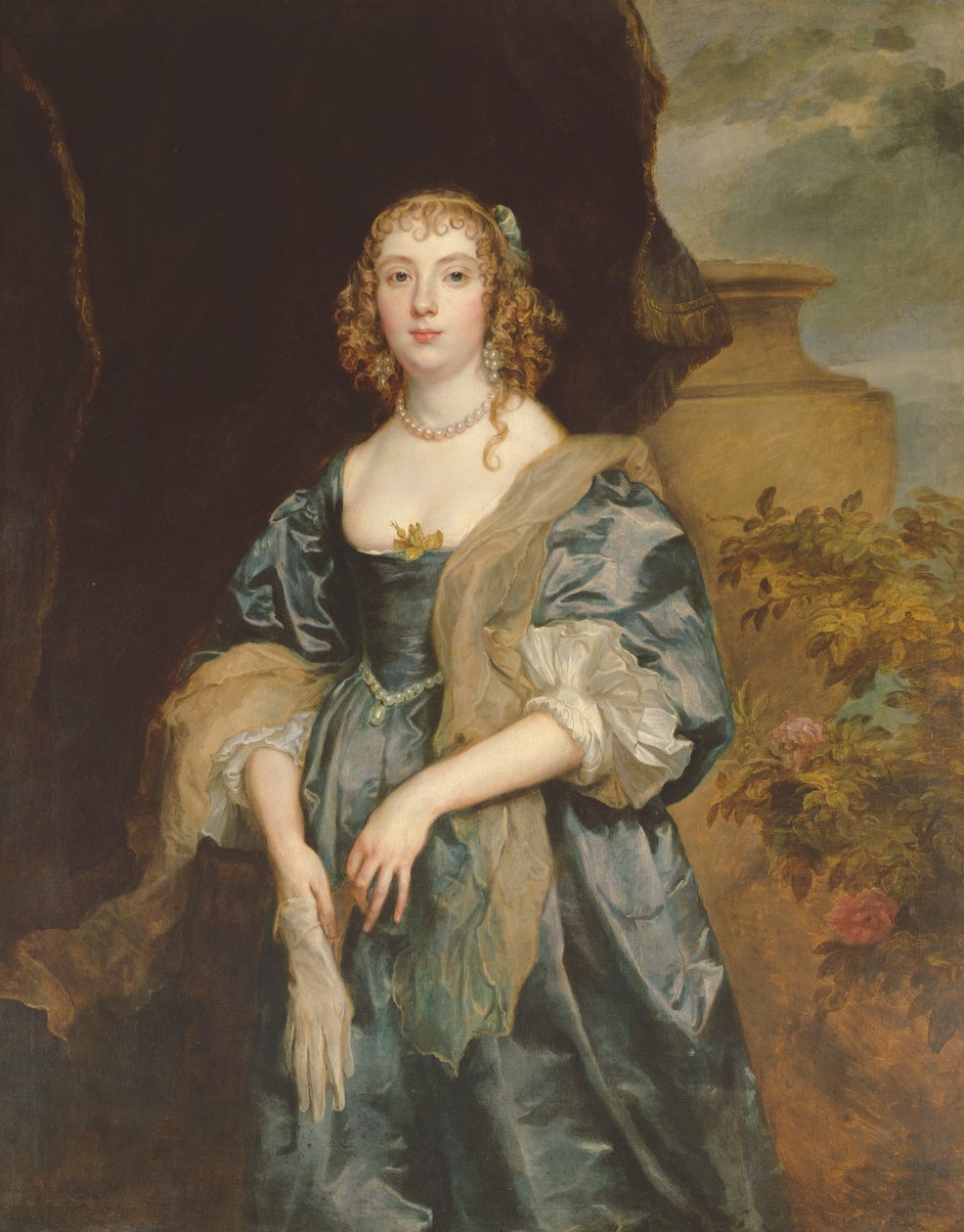 Anne Carr, Bedfordin kreivitär, n. 1638 tekijältä Anthony van Dyck