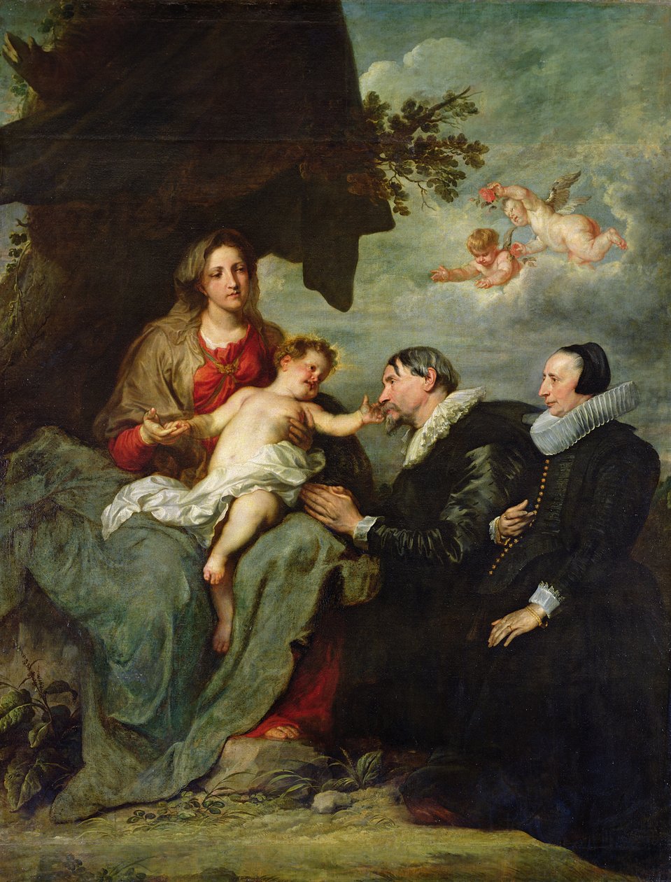 Madonna ja lapsi lahjoittajien kanssa tekijältä Anthony van Dyck