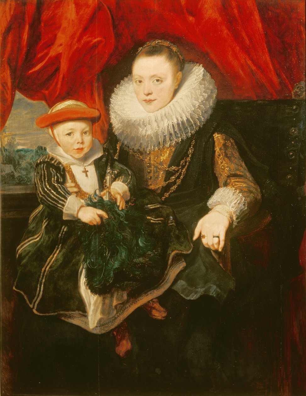 Naisen ja lapsen muotokuva tekijältä Anthony van Dyck
