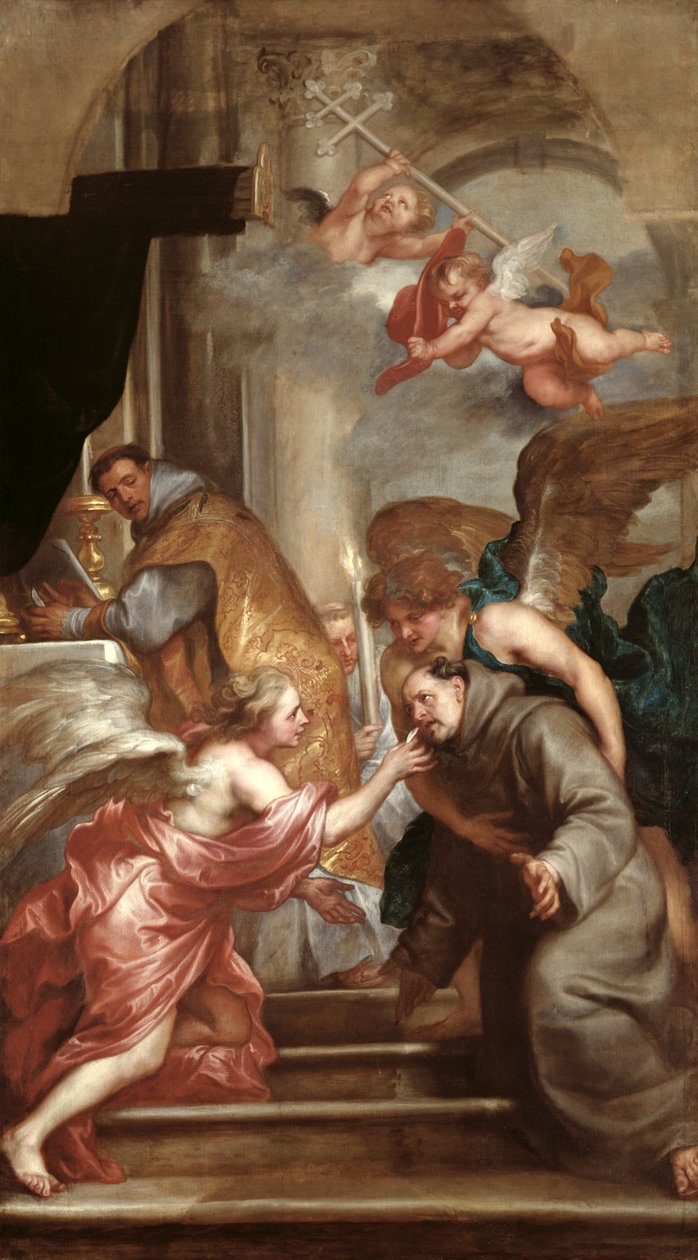 Pyhän Bonaventuren ehtoollinen (1221-74) tekijältä Anthony van Dyck