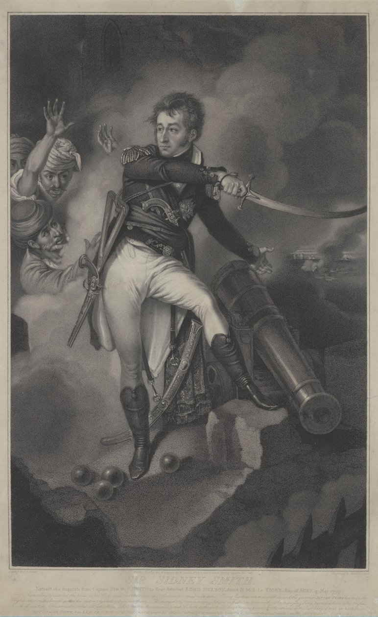 Muotokuva Sir Sidney Smithistä, brittiläinen amiraali, Acressa (1764-1840) tekijältä Anthony Cardon