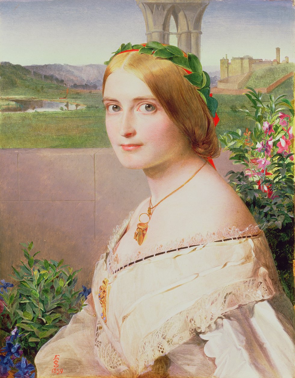Muotokuva Adelaide Marysta, rouva Philip Bedingfeld, 1859 tekijältä Anthony Frederick Augustus Sandys