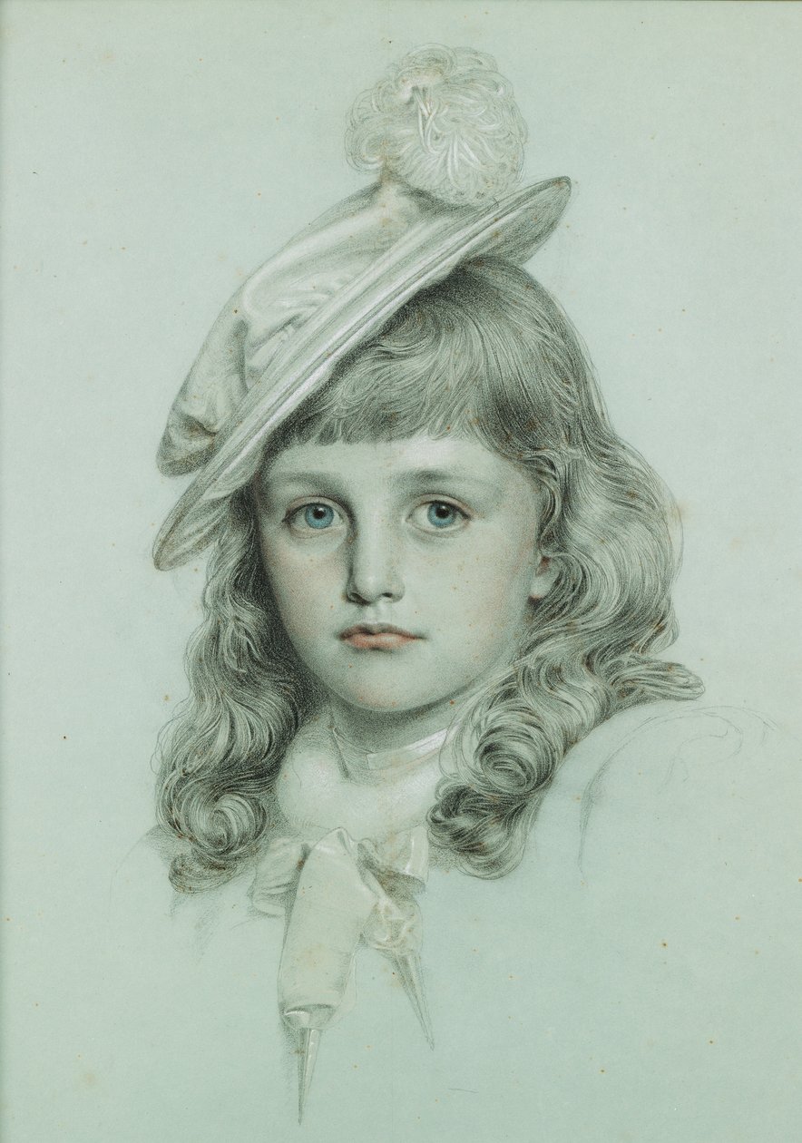 Study for St. George (lyijykynä ja harmaa pesu, korostettu valkoisella) tekijältä Anthony Frederick Augustus Sandys