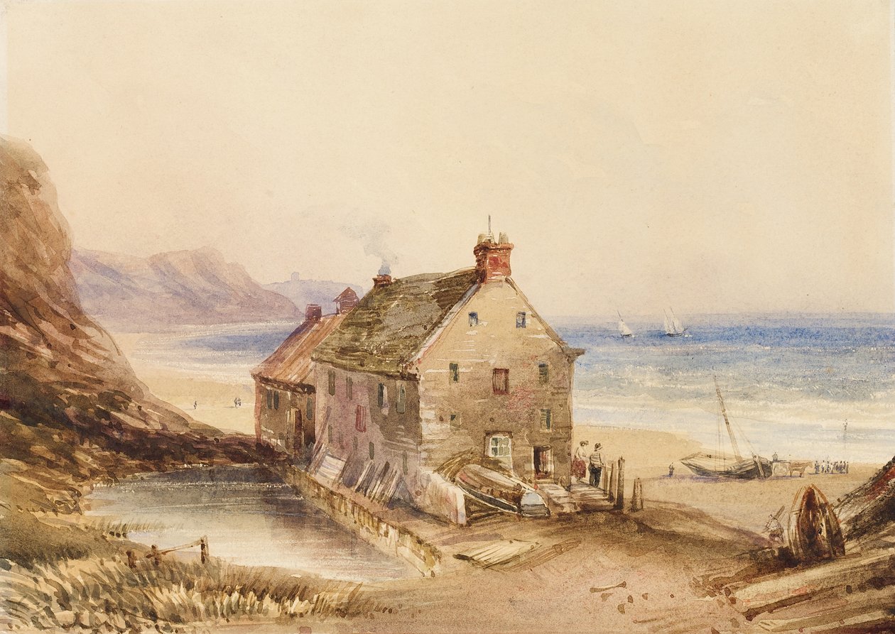 Cayton Cliff Mill, lähellä Scarboroughia tekijältä Anthony Vandyke Copley Fielding