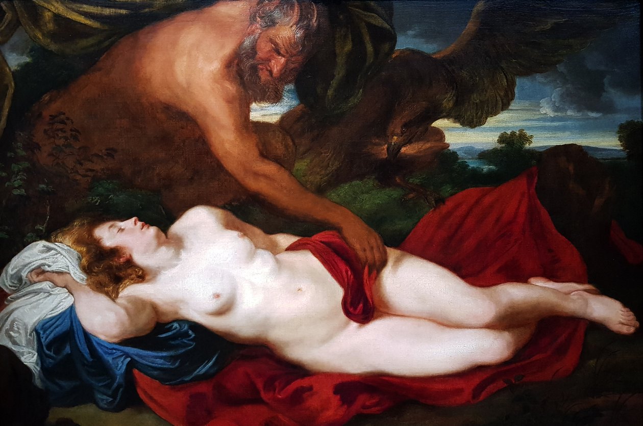 Jupiter Satyrina Antiopen kanssa tekijältä Anthony van Dyck