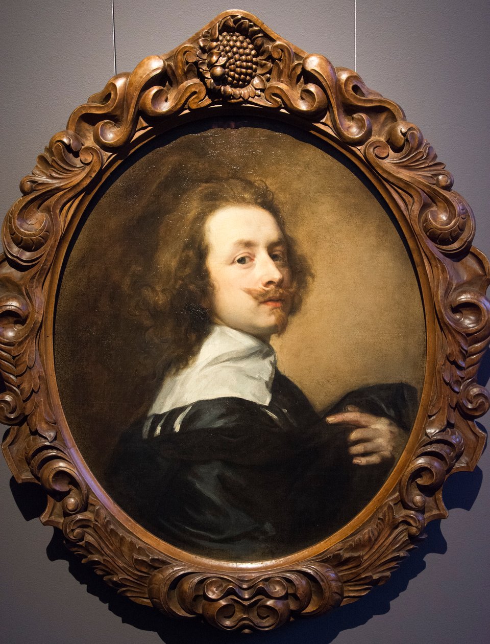 Zelfportret van Antoon van Dyck in Rubenshuis te Antwerpen tekijältä Anthony van Dyck