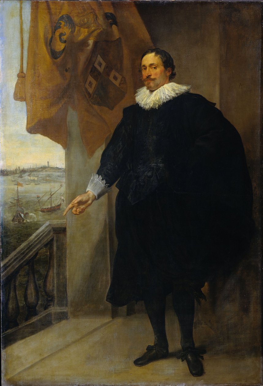 Nicolaes van der Borghtin muotokuva. Antwerpenin kauppias tekijältä Anthony van Dyck