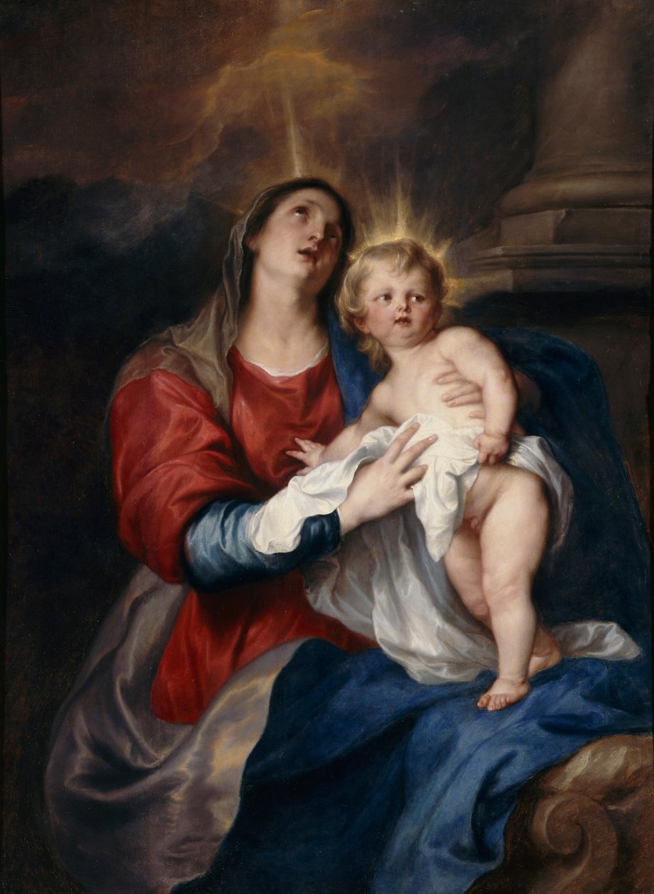 Neitsyt ja lapsi, 1628 tekijältä Anthony van Dyck