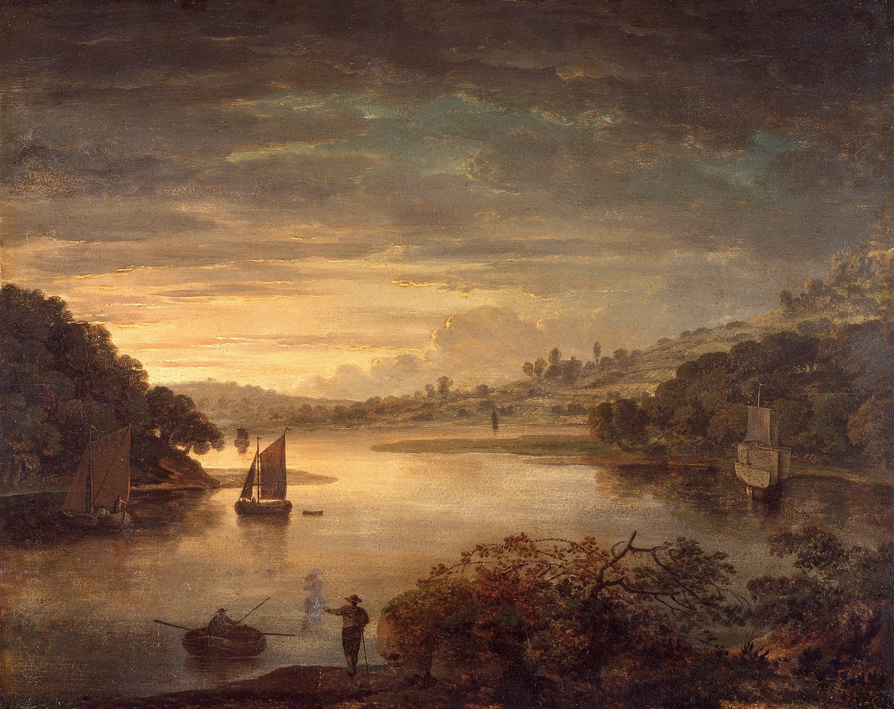 "Näkymä Neath-joelle Glamorganshiressä", 1740-1760 tekijältä Anthony Devis