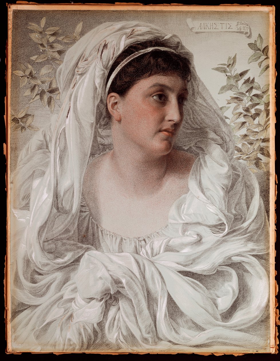 Alcestis: Lady Donaldsonin muotokuva, 1877 tekijältä Anthony Frederick Augustus Sandys