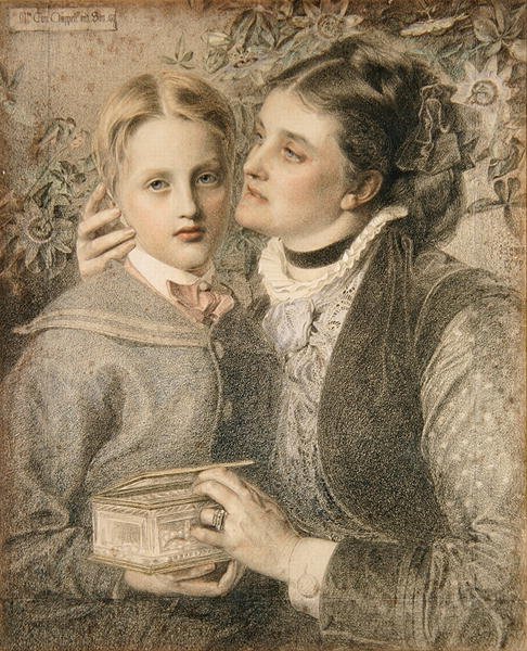 Rouva Tom Chappell ja poika tekijältä Anthony Frederick Augustus Sandys