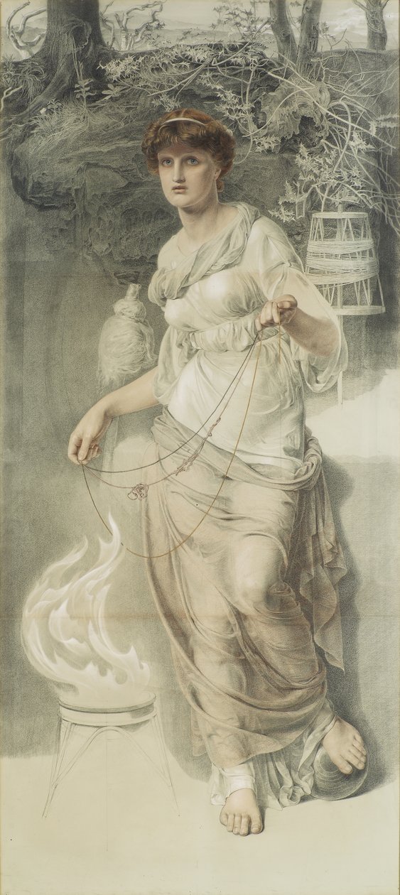 The Tangled Skein (lyijykynä paperille) tekijältä Anthony Frederick Augustus Sandys