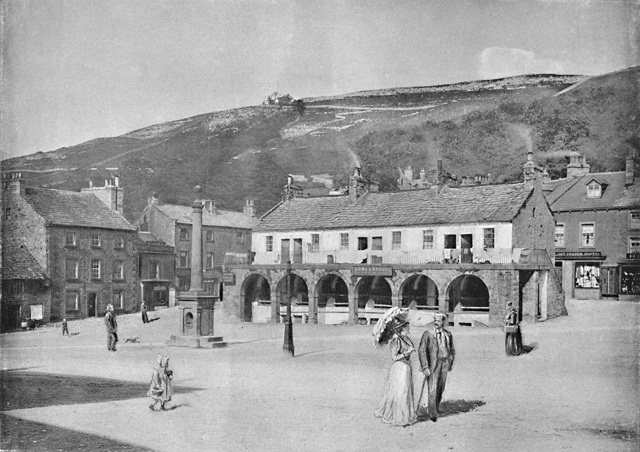 Old Shambles ja Market Place, Settle, 1896 tekijältä Anthony Horner