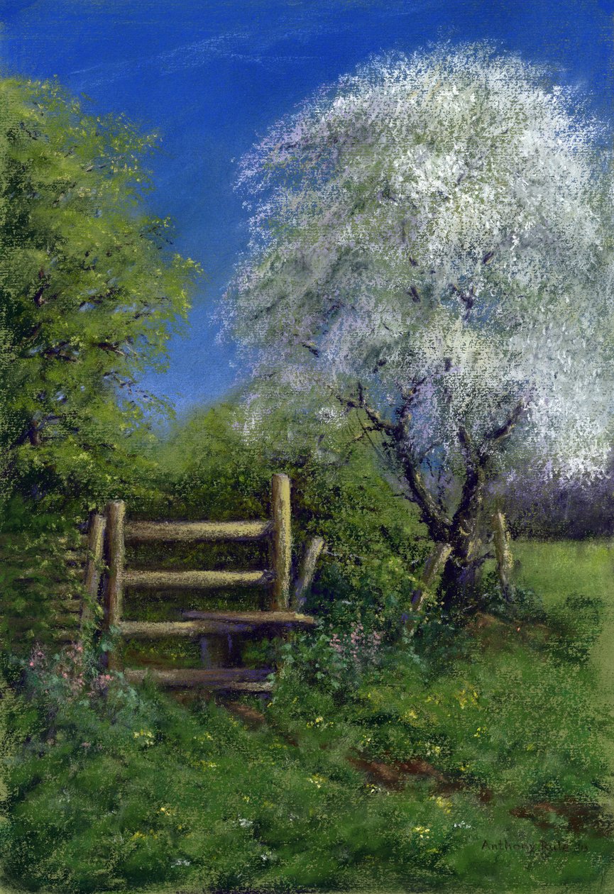 Springtime by the Stile, 2013 (pastelli paperille) tekijältä Anthony Rule