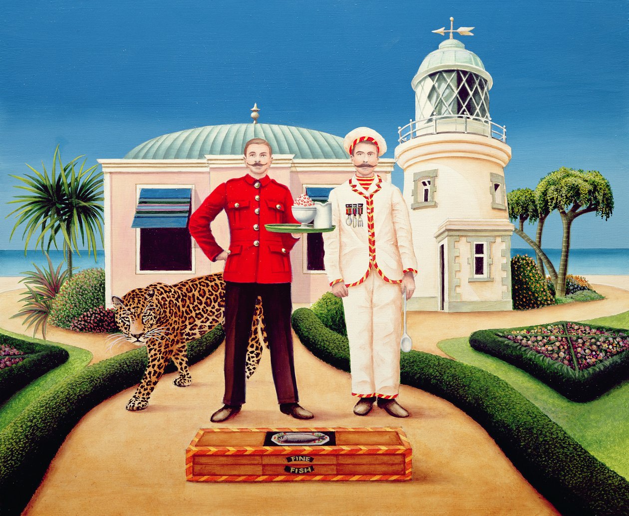 The Cook and Waiter, 1996 (akryylia aluksella) tekijältä Anthony Southcombe