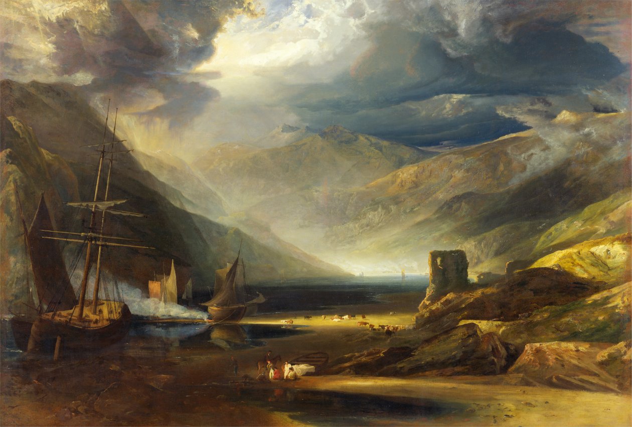 Kohtaus rannikolla, Merionethshire - Myrsky väistyy tekijältä Anthony Vandyke Copley Fielding
