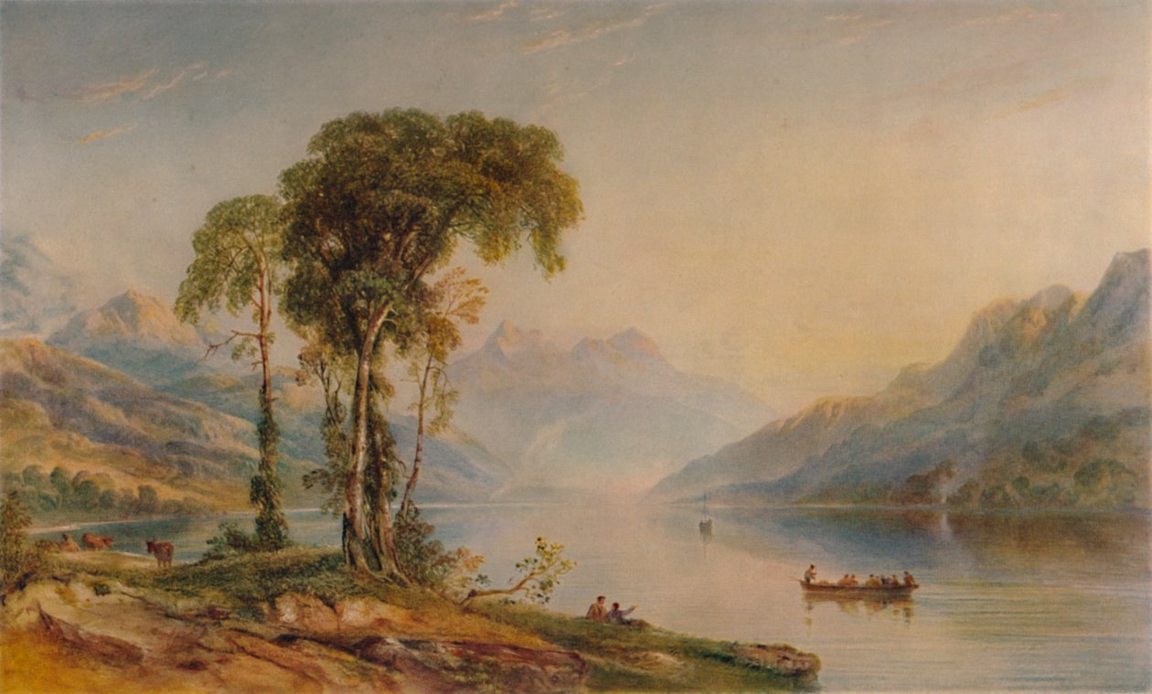 Benin paikka Loch Achraysta, 1840, 1935 tekijältä Anthony Vandyke Copley Fielding
