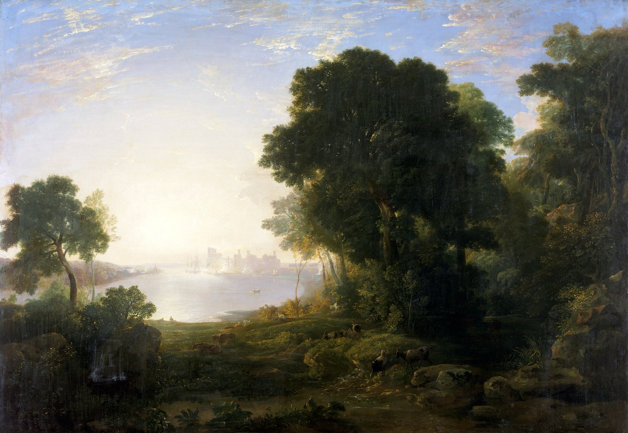 "Caernarvonin linna", 1815-1819 tekijältä Anthony Vandyke Copley Fielding