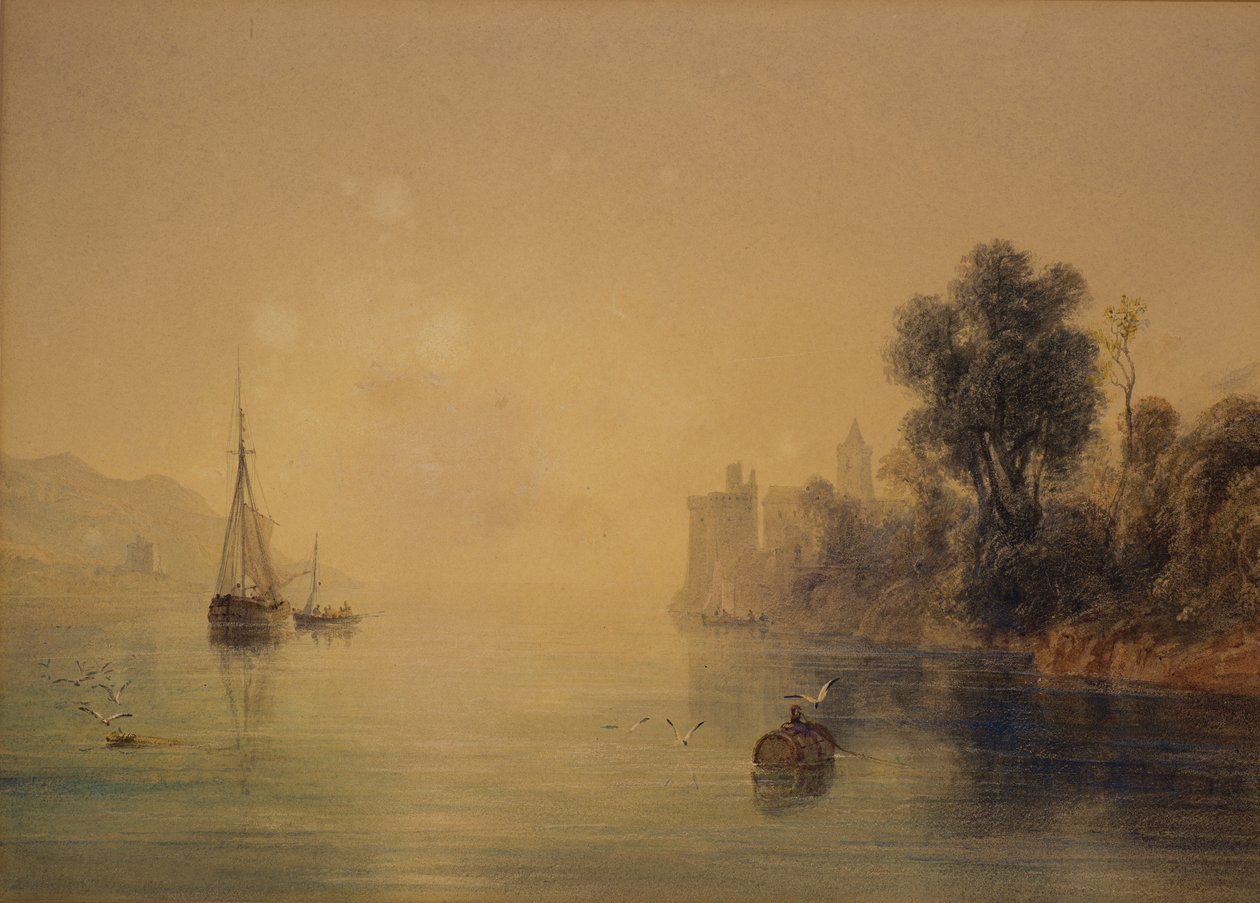 River Scene tekijältä Anthony Vandyke Copley Fielding