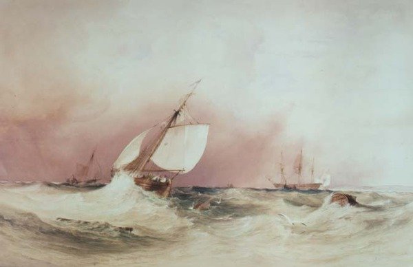 Merimaisema etelärannikolta tekijältä Anthony Vandyke Copley Fielding
