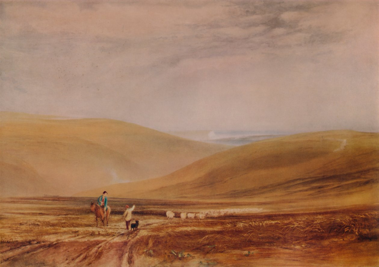 The Downs lähellä Beachy Headiä, 1844, 1935 tekijältä Anthony Vandyke Copley Fielding