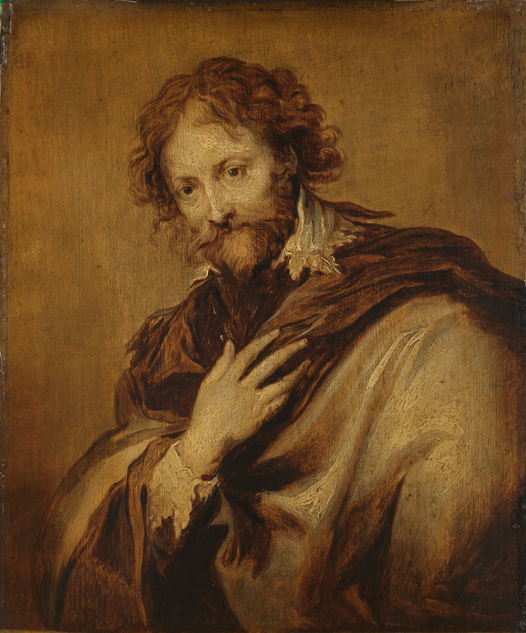 Muotokuva Peter Paul Rubensista (1577-1640), n. 1630-50 (öljy paneelissa) tekijältä Anthony van (after) Dyck