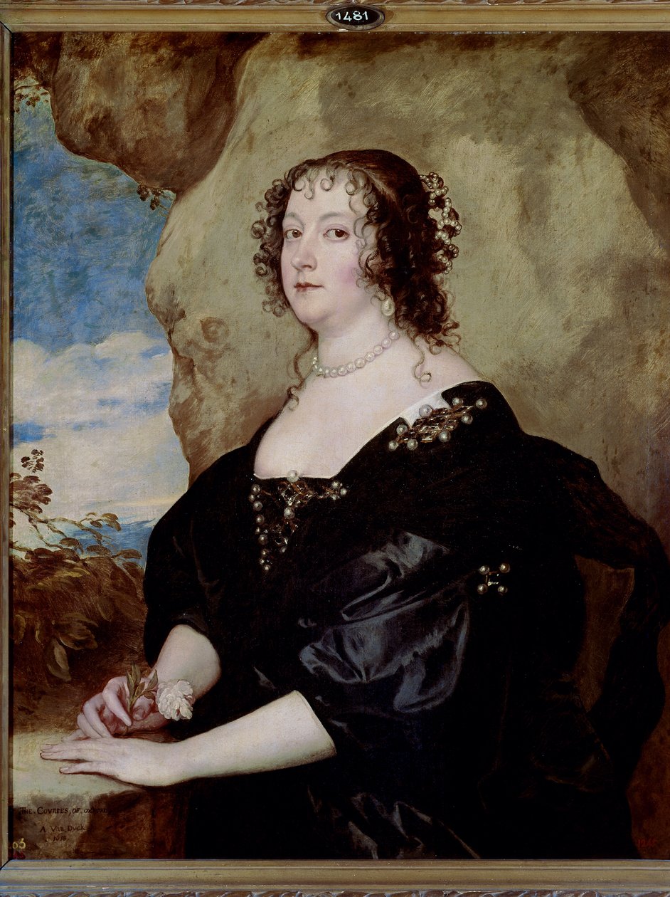 Beatriz van Hemmema, Oxfordin kreivitär, n. 1638 (öljy kankaalle) tekijältä Anthony van Dyck