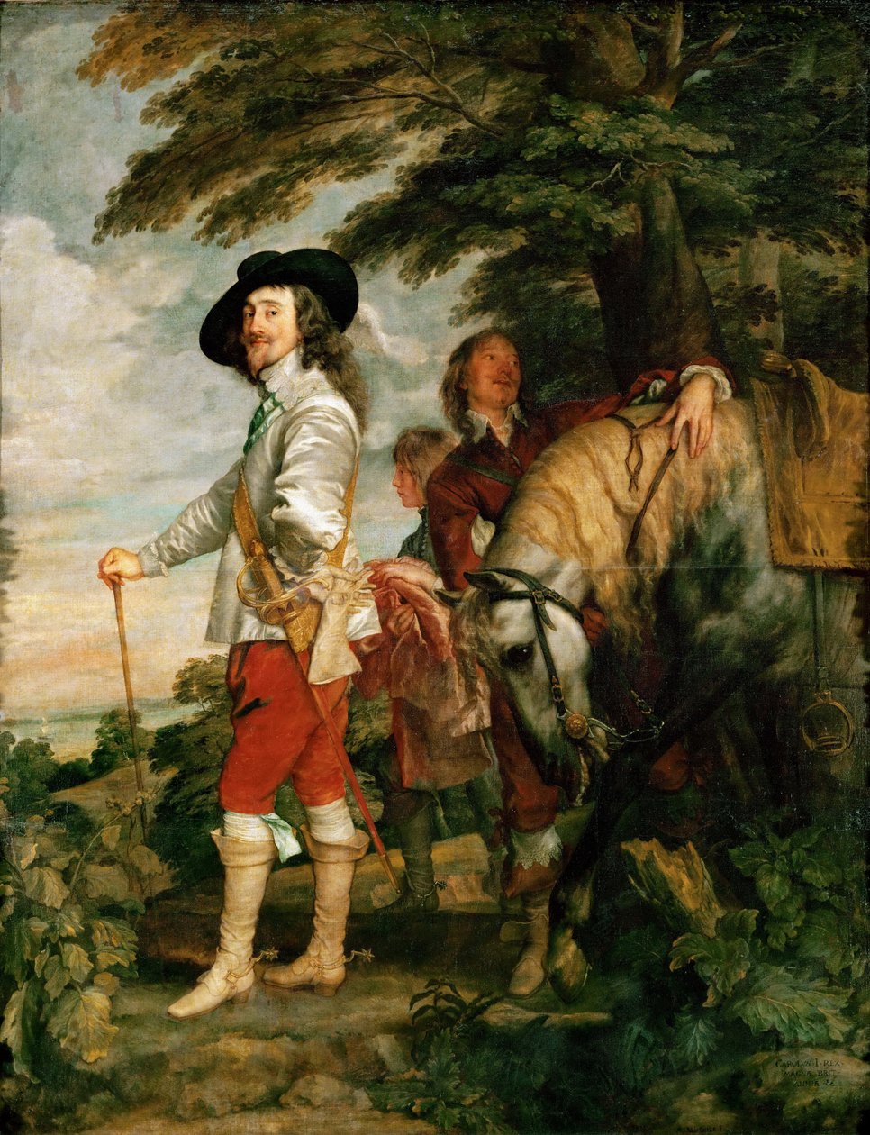 Kaarle I metsästyksessä tekijältä Anthony van Dyck