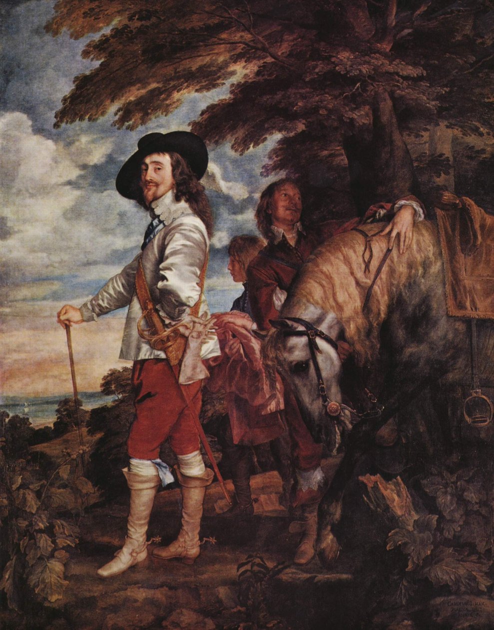 Kaarle I metsästyksessä tekijältä Anthony van Dyck