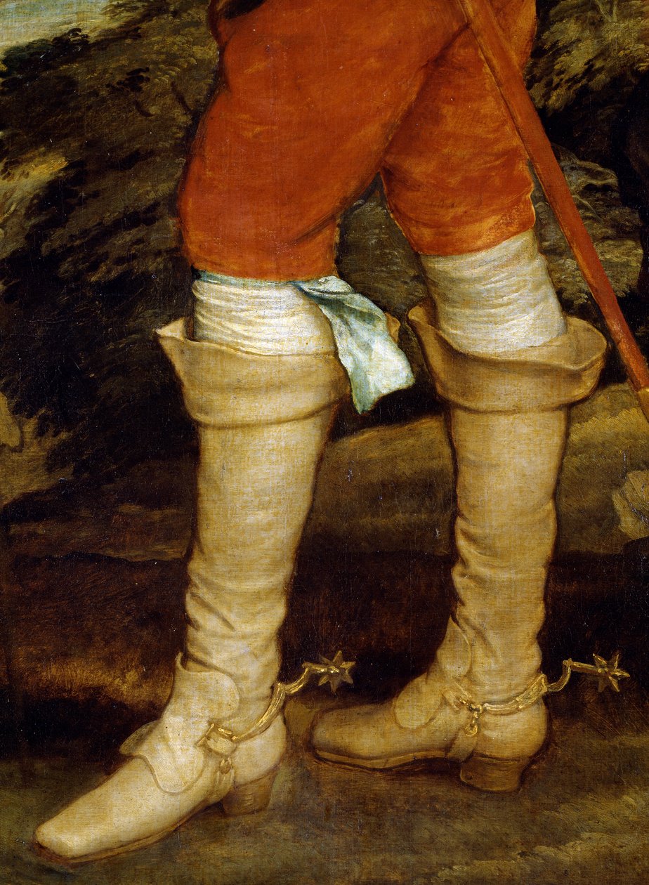 Charles I metsästys, Anthony van Dyck (1599-1641), yksityiskohta tekijältä Anthony van Dyck