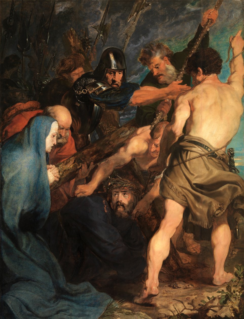 Kristus luhistuu kantaen ristiä tekijältä Anthony van Dyck