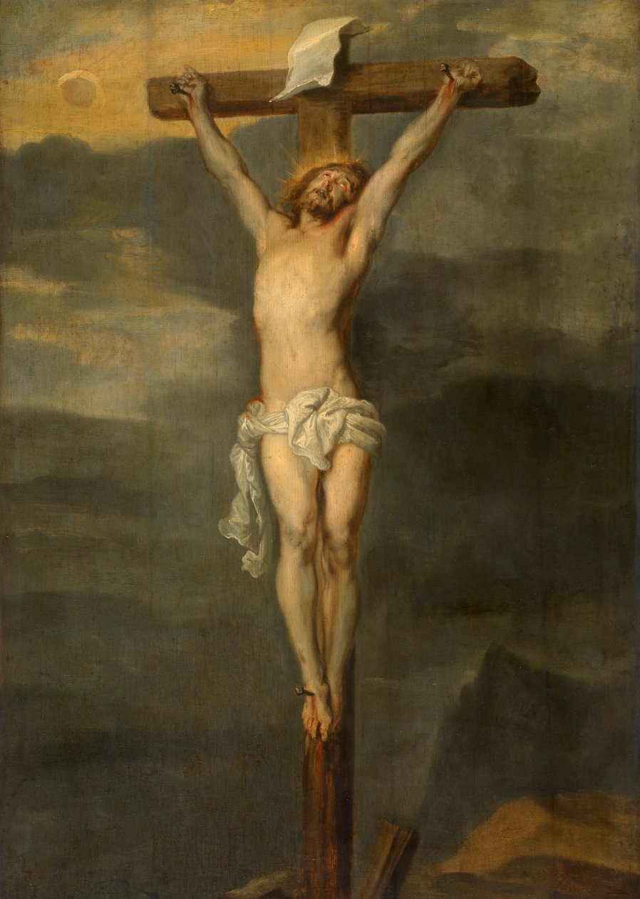 Kristus ristillä (öljy paneelissa) tekijältä Anthony van Dyck
