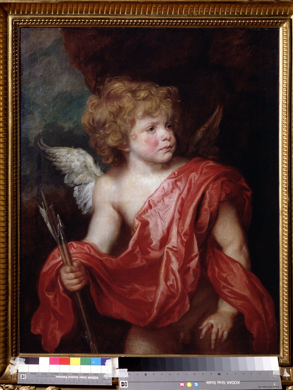 ""Amor (Cupid)"" Sir Anthonis (Anton tai Antoon) van Dyckin (1599-1641) maalaus 1600-luvun Pushkin-museo Moskova tekijältä Anthony van Dyck