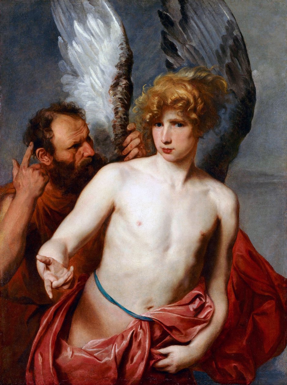 Sir Anthony van Dyckin (1599-1641) maalaus "Dedale ja Icarus" 1615-1620 Ontarion taidegalleria, Toronto tekijältä Anthony van Dyck