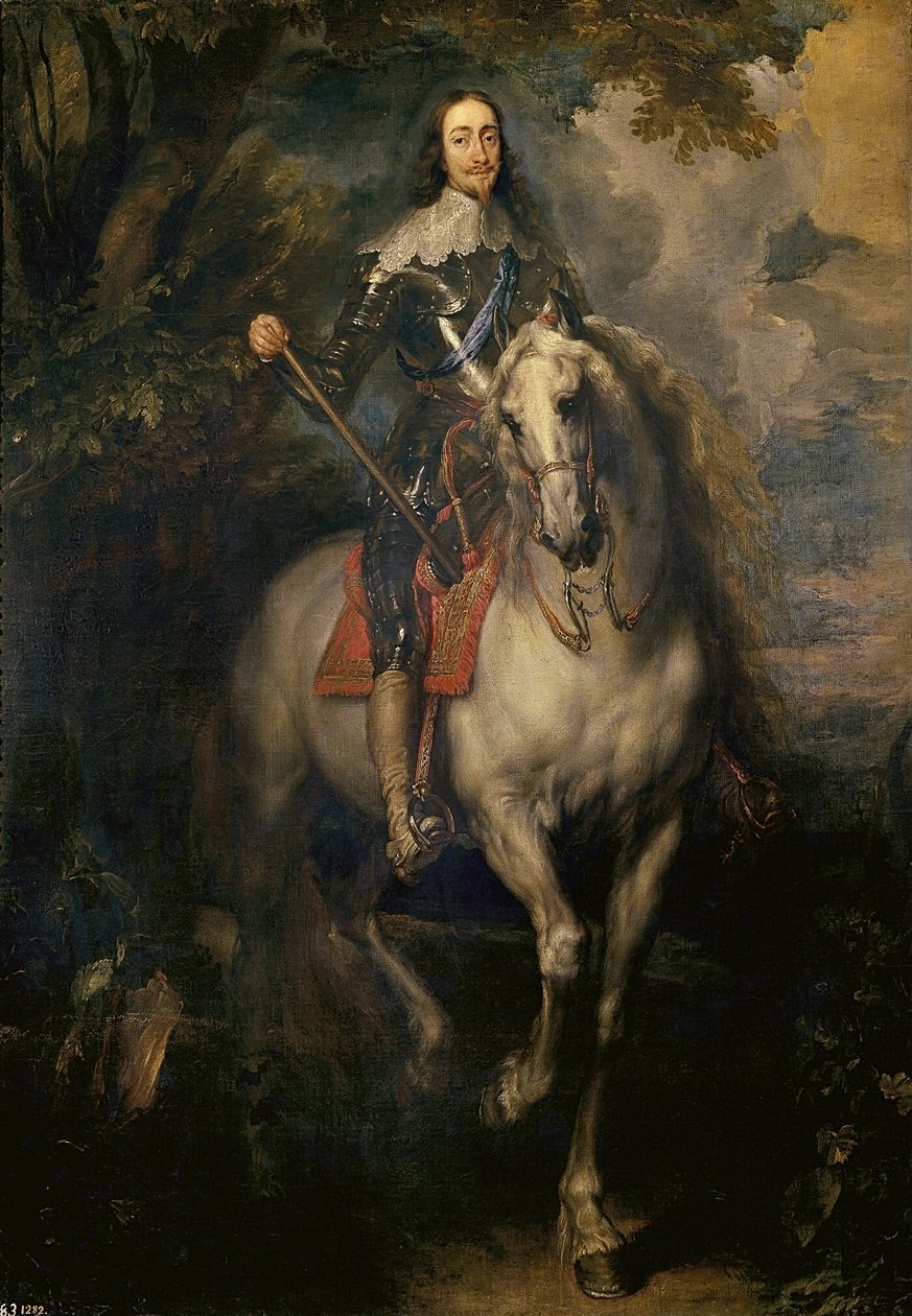 Kaarle I:n ratsastusmuotokuva Kaarle I hevosen selässä tekijältä Anthony van Dyck