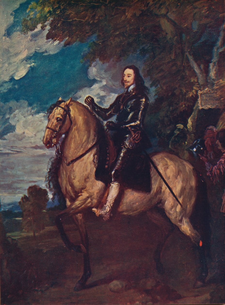 Kaarle I:n ratsastusmuotokuva, c1637, c1915 tekijältä Anthony van Dyck