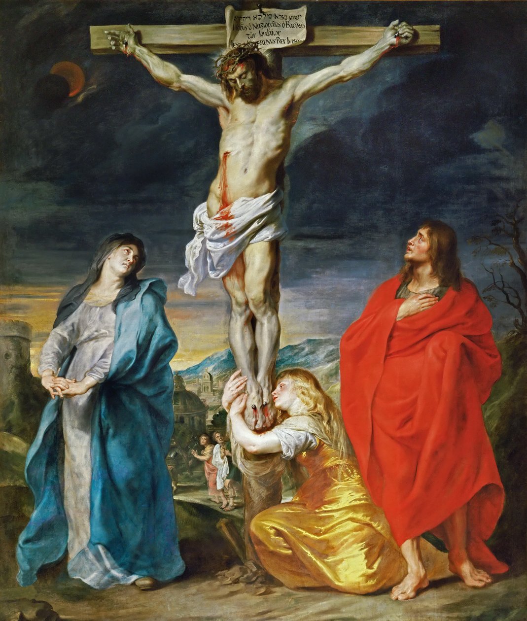 Ranskalainen:  Neitsyt, Johannes ja Maria Magdaleena. tekijältä Anthony van Dyck