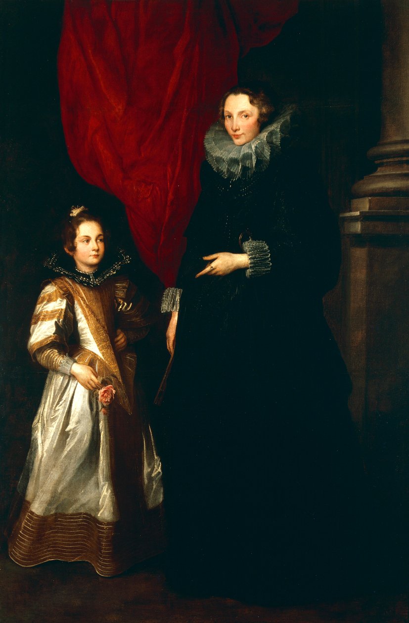 Geronima Brignole Sale tyttärensä kanssa tekijältä Anthony van Dyck