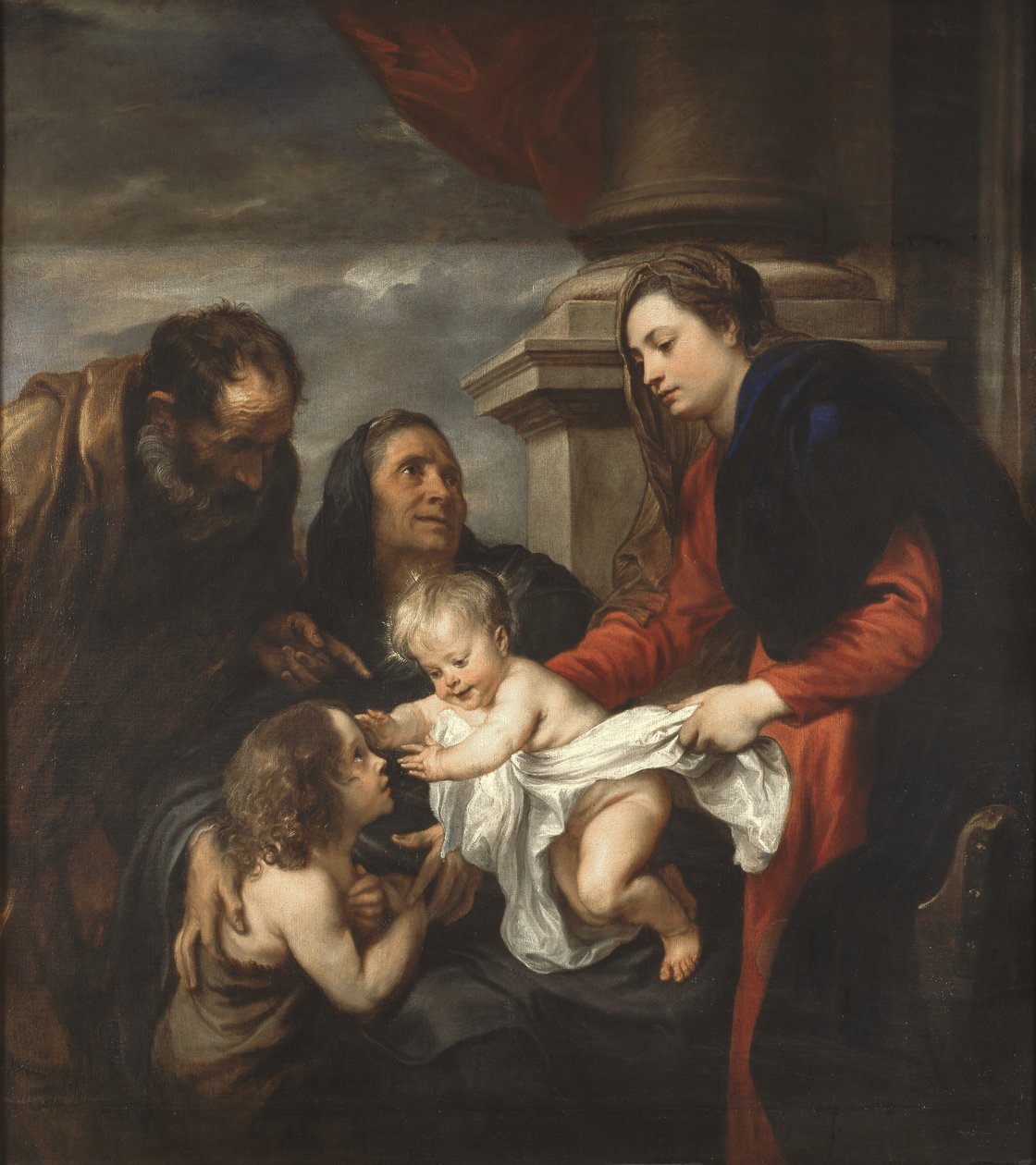 Pyhä perhe Pyhän Elisabetin ja Pyhän Johanneksen kanssa, n. 1621-25 tekijältä Anthony van Dyck