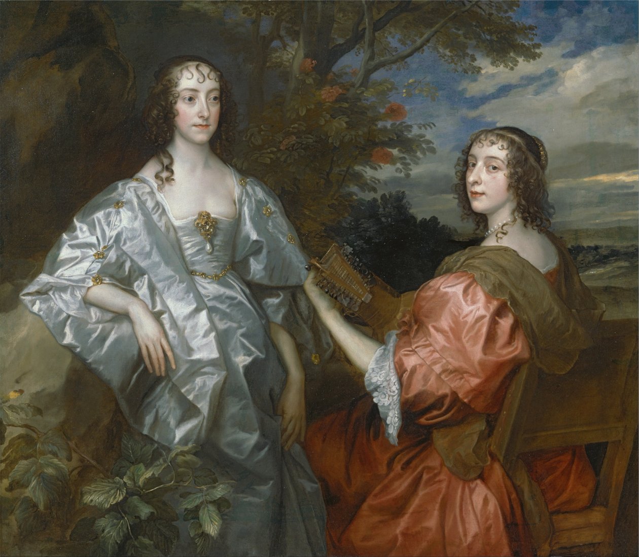Katherine, Chesterfieldin kreivitär, ja Lucy, Huntingdonin kreivitär. tekijältä Anthony van Dyck
