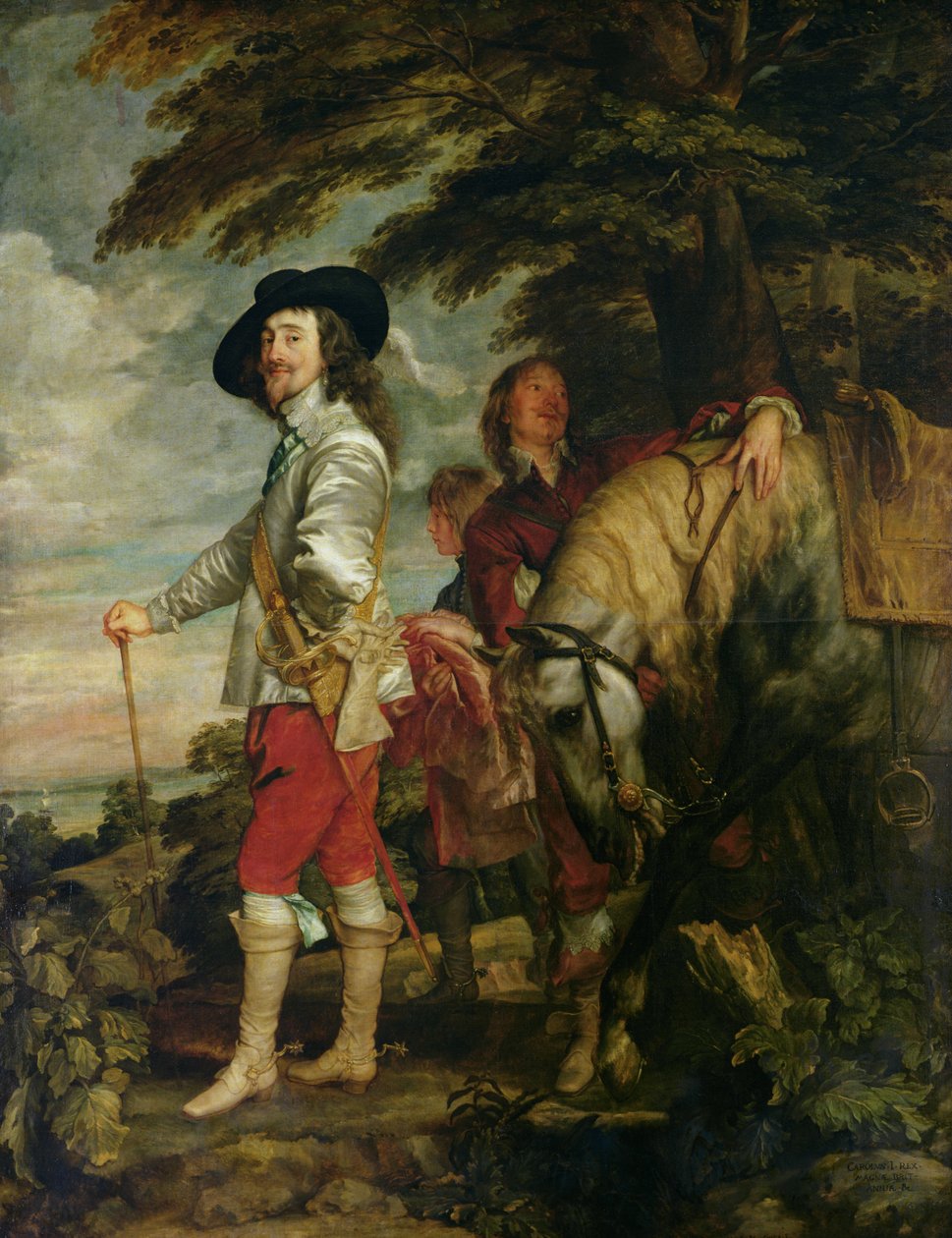 Englannin kuningas Kaarle I (1600-49) metsästänyt, noin 1635 tekijältä Anthony van Dyck