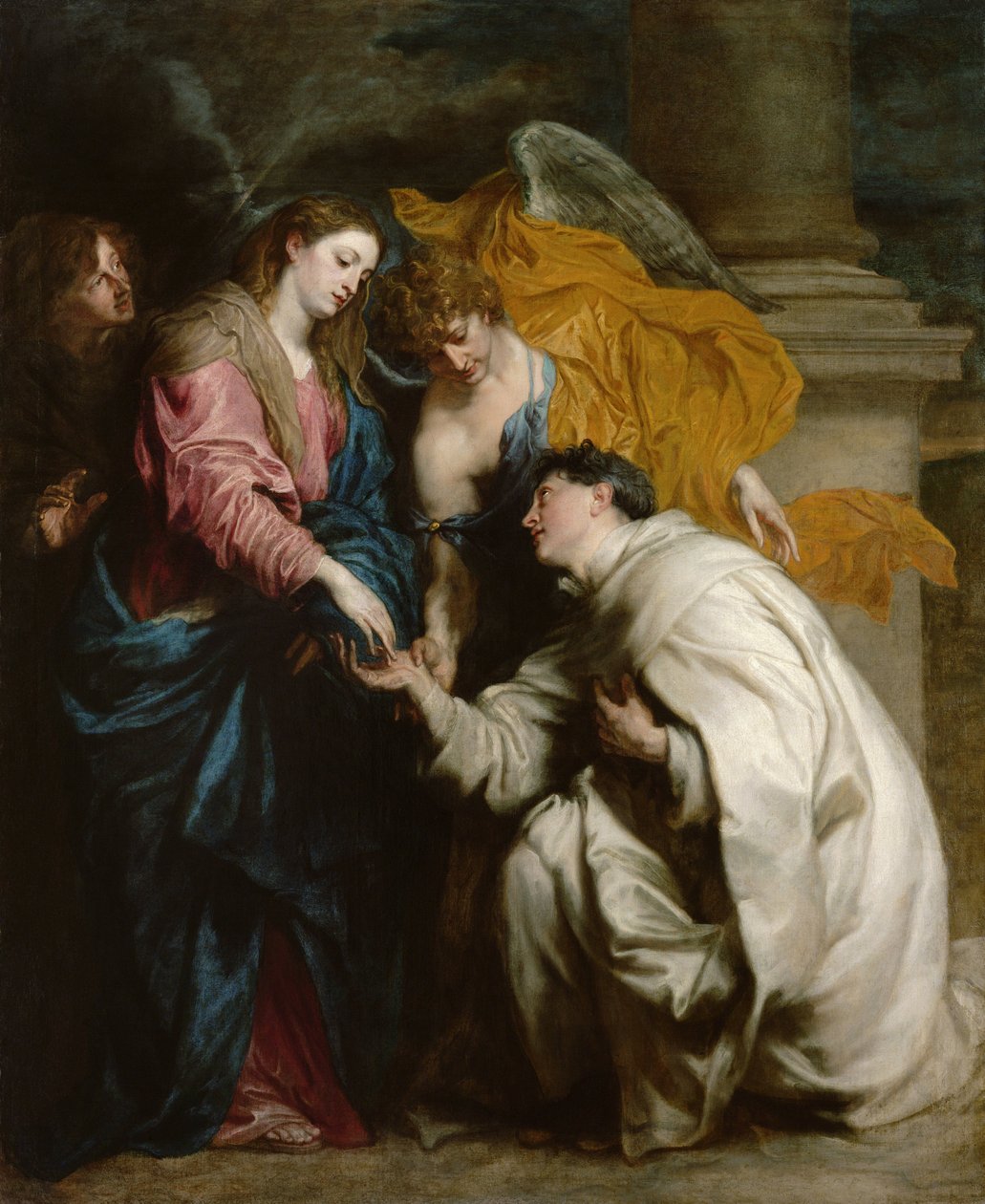 Autuaan Hermann of Steinfeld, Josephina (1150-1230) tunnetun näyn - Sir Anthonis (Anton tai Antoon) van Dyckin (1599-1641) maalaus, öljy kankaalle (160x128 cm) tekijältä Anthony van Dyck