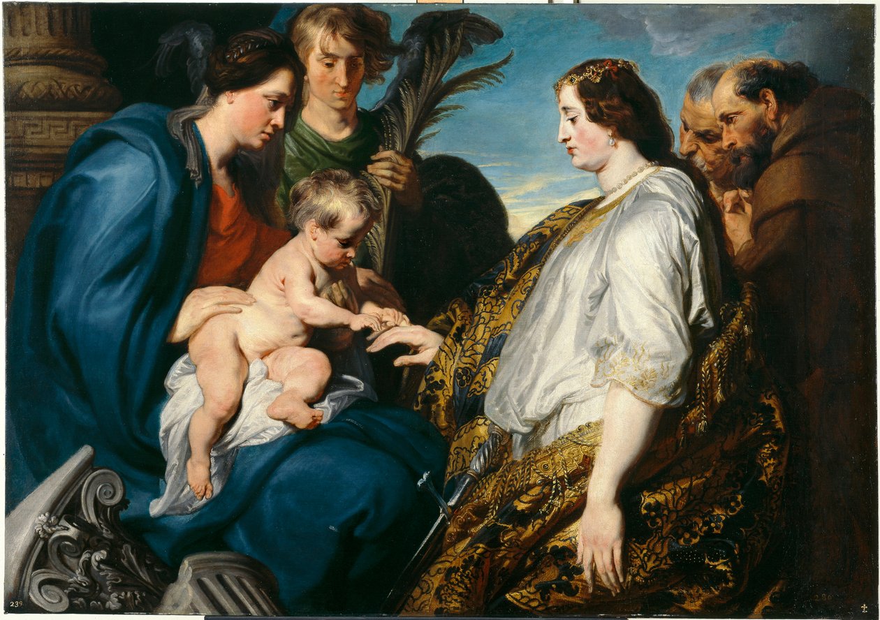 ""Le mariage mystique de sainte Catherine"" (Pyhän Katariinan mystinen häät) Peinture d
